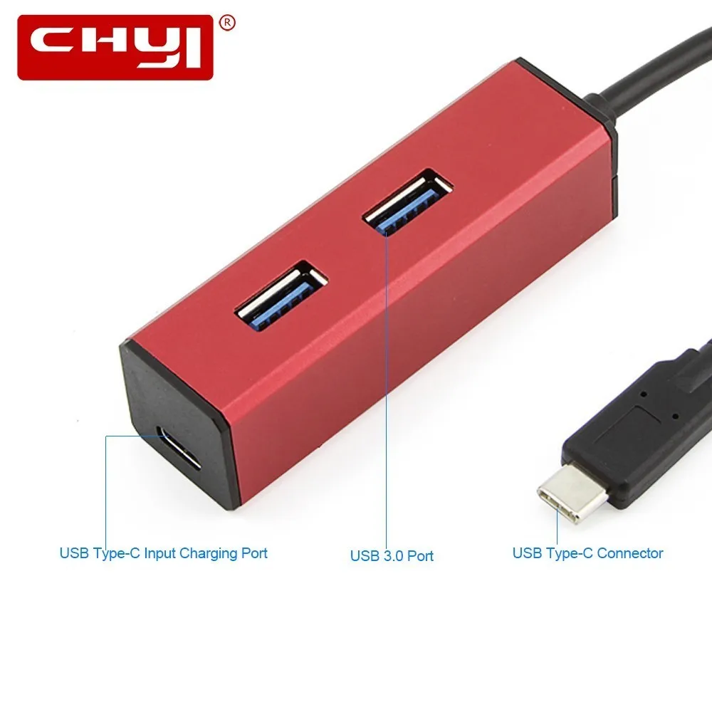 

CHYI Type-c Hub To USB 3.0 Micro USB Splitter 3 Ports Mini Multi USB Hub Adapter For PC Laptop Smartphone Computer Accessories