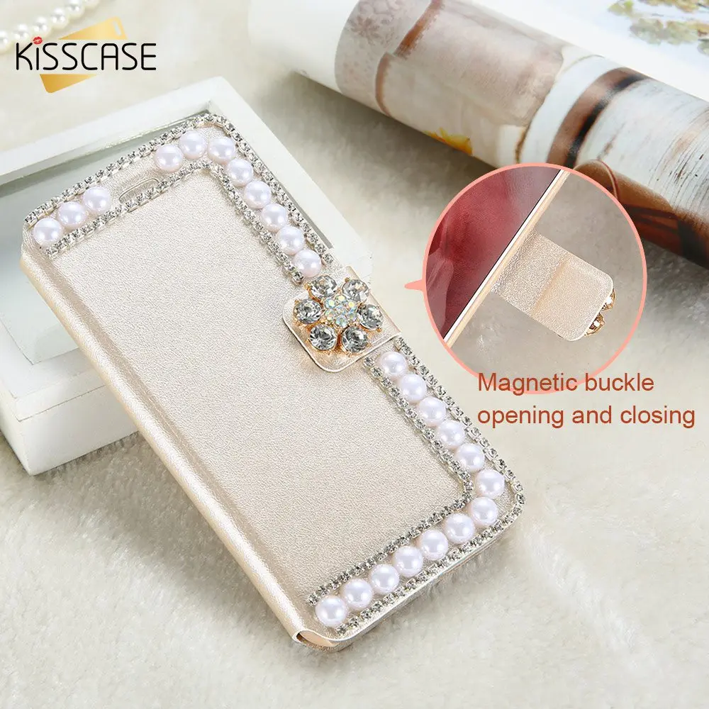 Чехол kisscase для iPhone 6 S 7 Plus откидная кожаная задняя крышка телефона Samsung Galaxy S6 S7 Edge S4