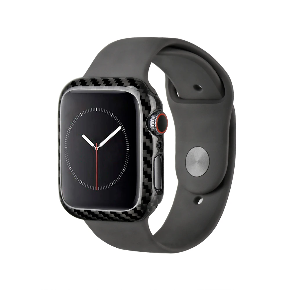 Защитный чехол для Apple Watch Series 4 40 44 мм из натурального углеродного волокна iWatch 3 2 1