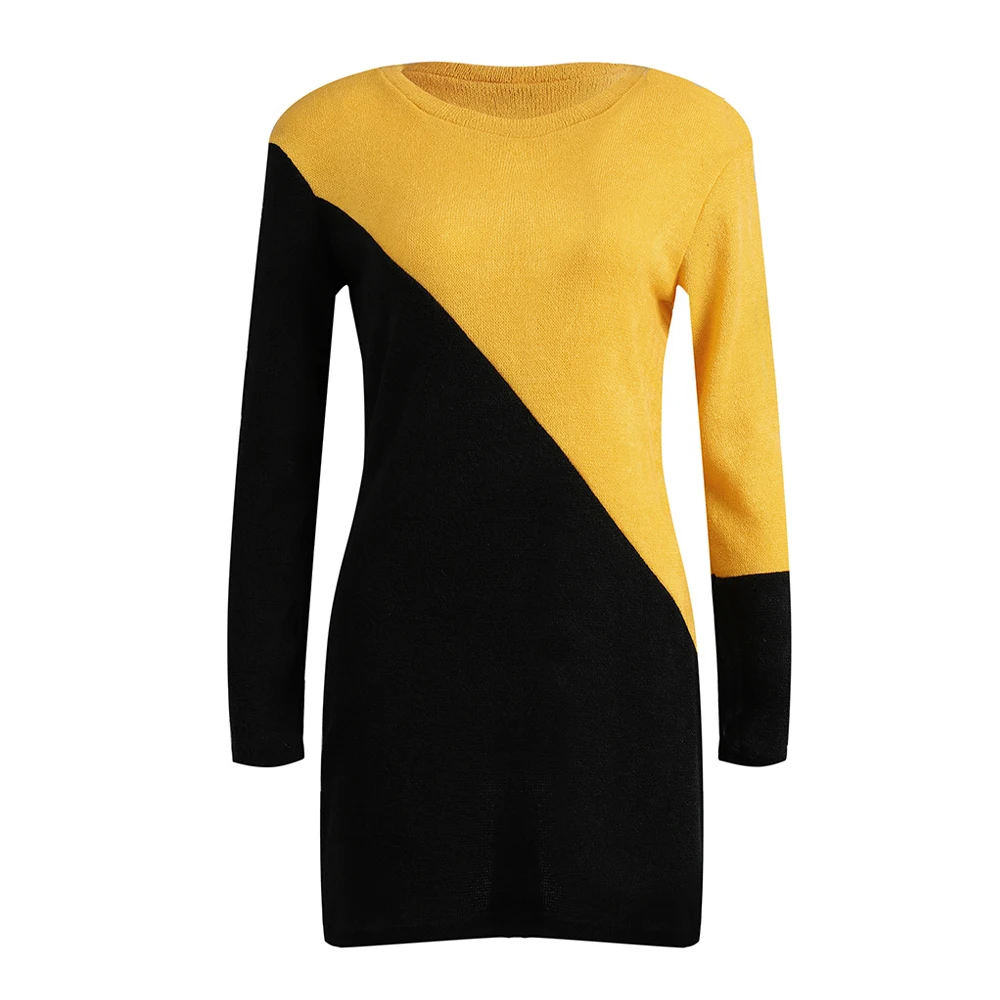 Модное женское платье на весну и зиму Короткие вязаные флисовые теплые платья с