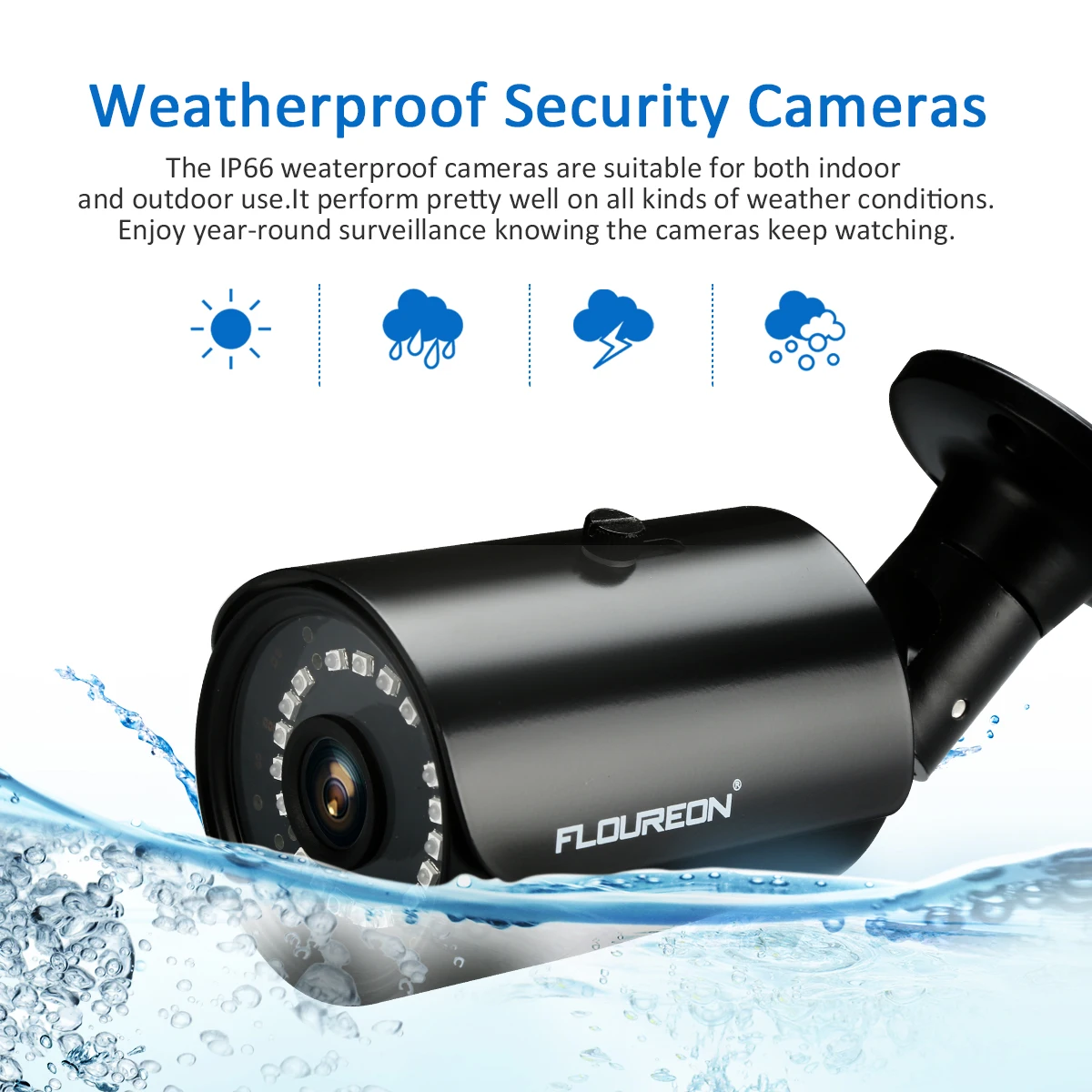 Floureon 1 X 8CH 1080 P 1080N AHD DVR + 4 Открытый 3000TVL камера ТБ HDD комплект безопасности ЕС|Камеры