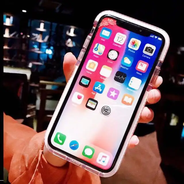 XR Корейский простой прозрачный чехол для телефона с бриллиантами мягкая задняя