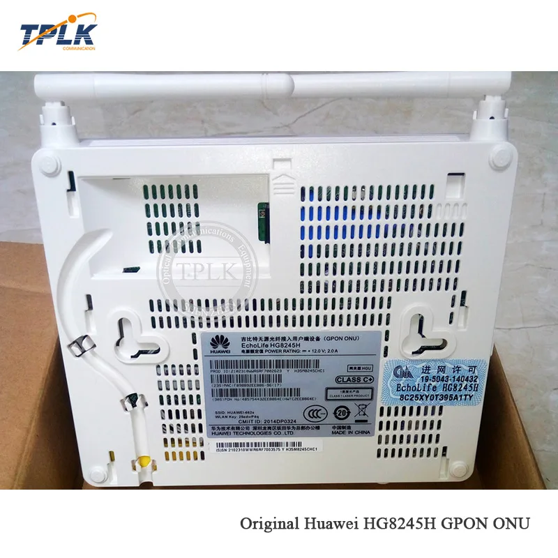 Лучшая цена 100 шт. оригинальный HG8245H 4GE + 2 голос WiFi GPON ONU/ONT Class C Echolife Telecom