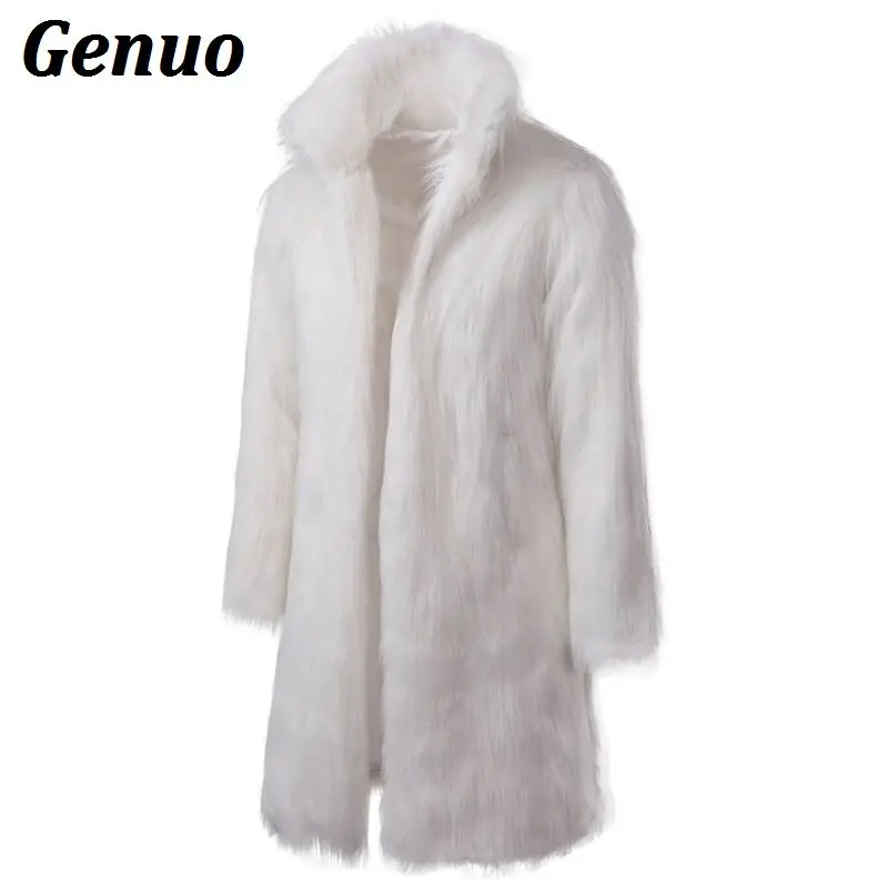 Куртка из искусственного меха Genuo теплая длинная парка с мехом|Куртки