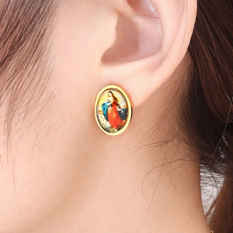 Женские Классические Элегантные серьги-гвоздики из нержавеющей стали RIR в стиле