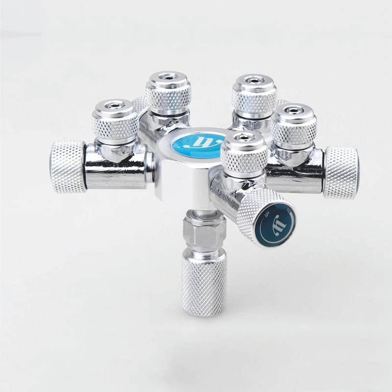 Новый Аквариум Co2 распределитель сплиттер игольчатый клапан многоходовой