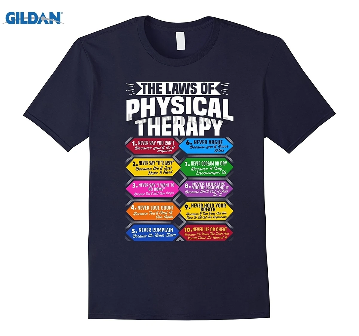GILDAN The Laws Of Physical Therapy футболка потрясающий терапевт подарок|Мужские футболки| |