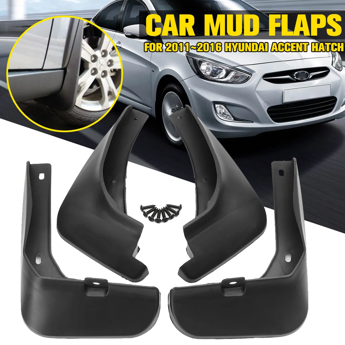 Брызговики для hyundai Accent Hatch 2011- Брызговики автомобильные аксессуары