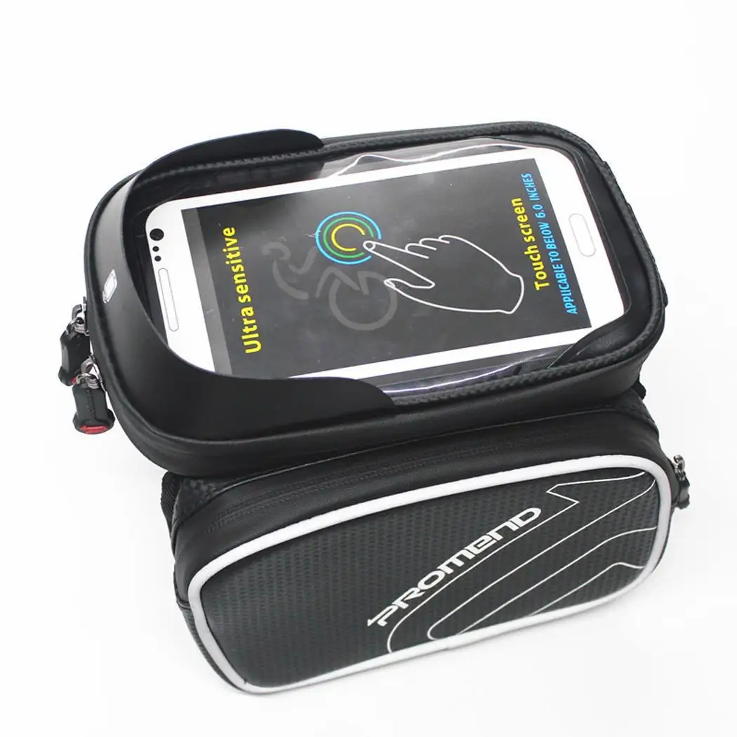 Bicycle Frame Front Head Top Tube Storage Phone Waterproof Antifouling Black Bike Bag | Спорт и развлечения