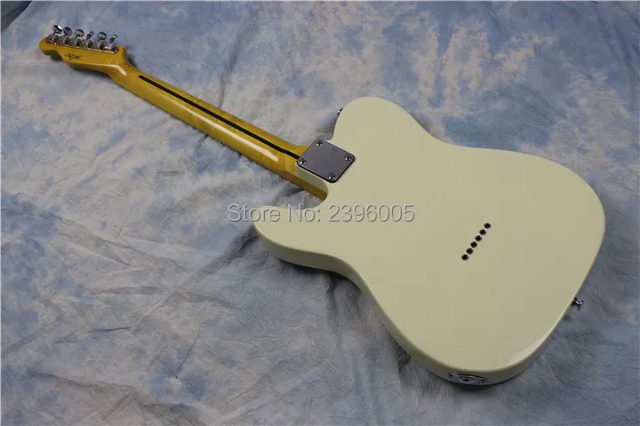 Сказочная гитара tele Guitar крем желтый 52 53 версия ретро тюнер китайский Фабричный