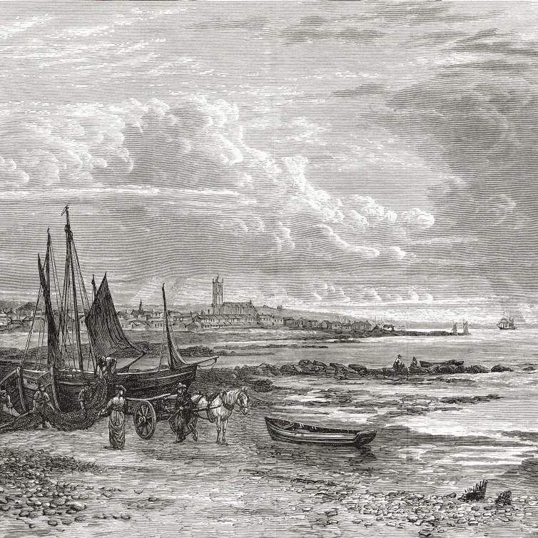 Penzance Cornwall Англия в конце 19 века. Из нашей страны опубликовано 1898. Печать плакатов