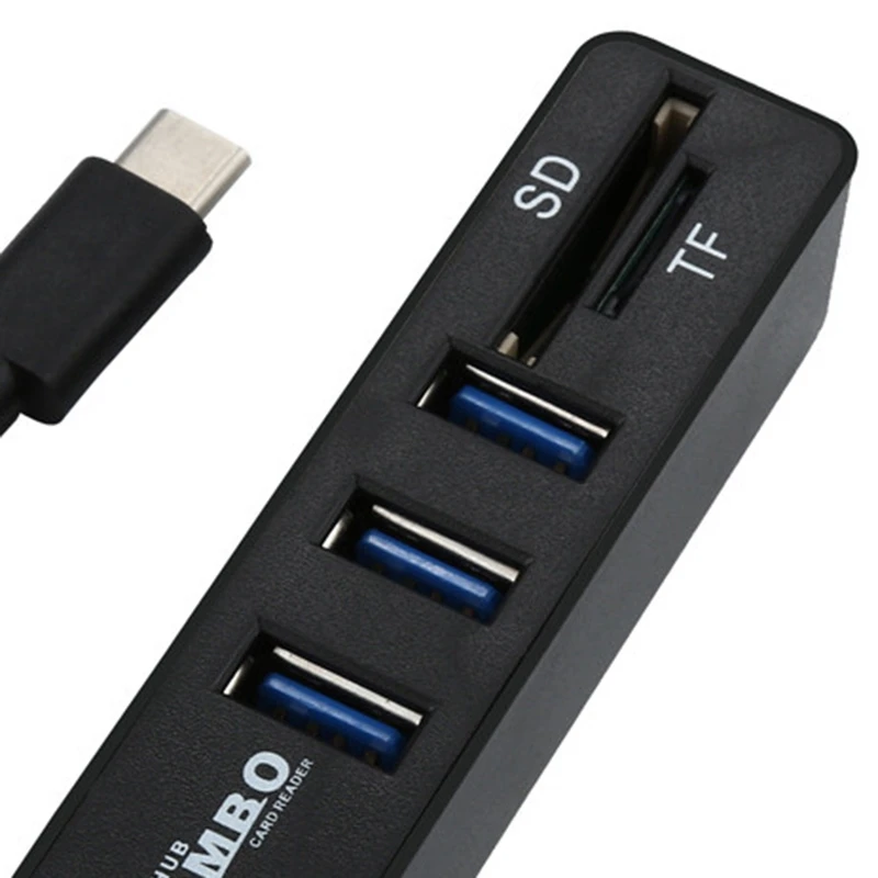 2 в 1 Type C Otg Usb 0 концентратор сплиттер комбинированный 3 порта и Sd/Tf кардридер
