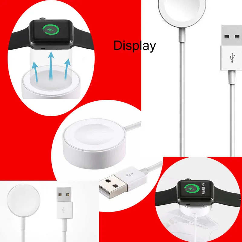 Беспроводное зарядное устройство для iWatch Series 2 3 USB магнитный зарядный кабель