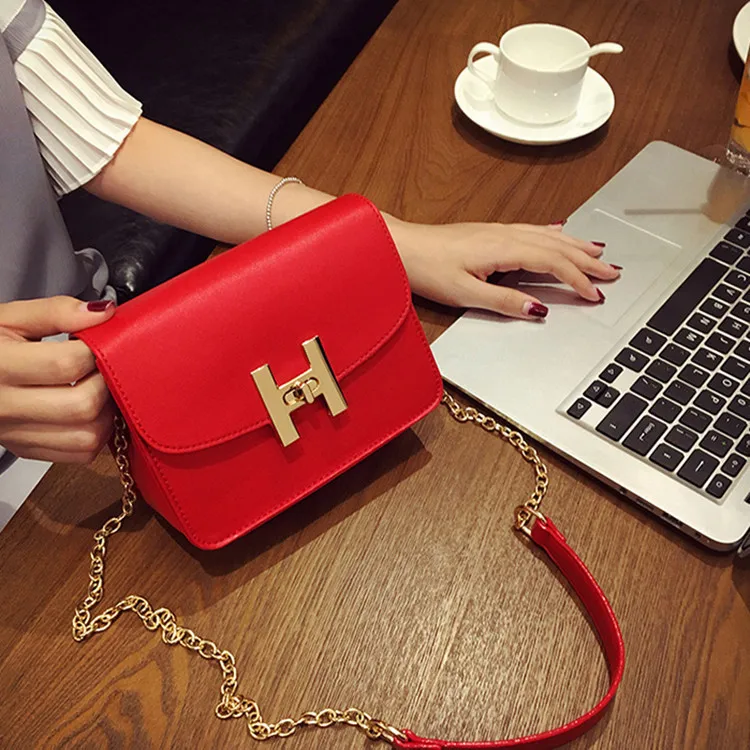 2019 Letter Chains Summer Woman Bag Chain Package Maɺm Single Shoulder Oblique Satchel Diagonal B099 | Багаж и сумки