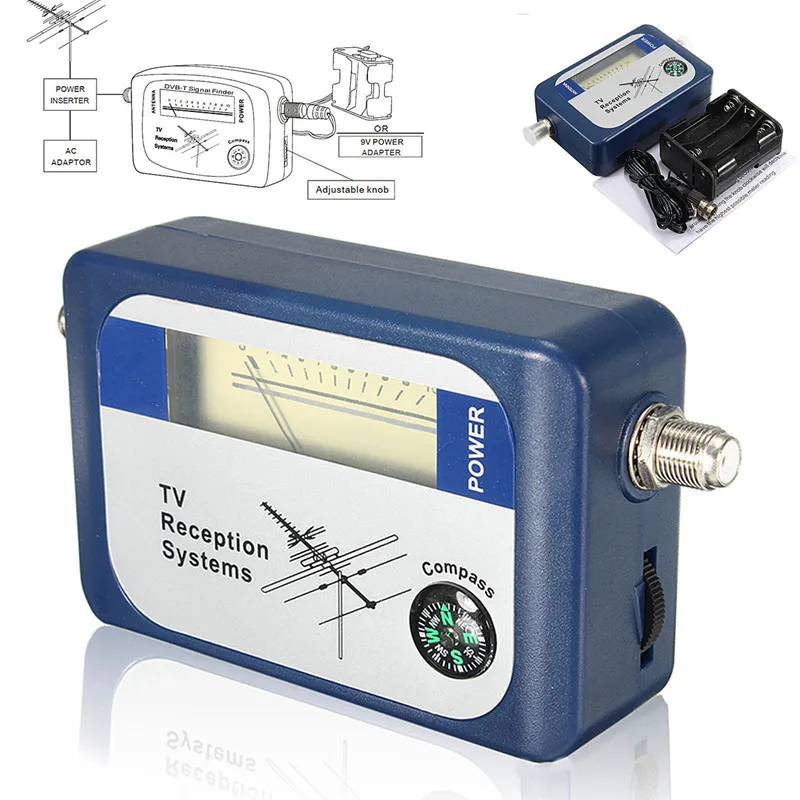 

Digital Satellite Finder SF95DT Meter Receptor TV Signal Receiver Sat Decoder DVB-T 95DT Satfinder