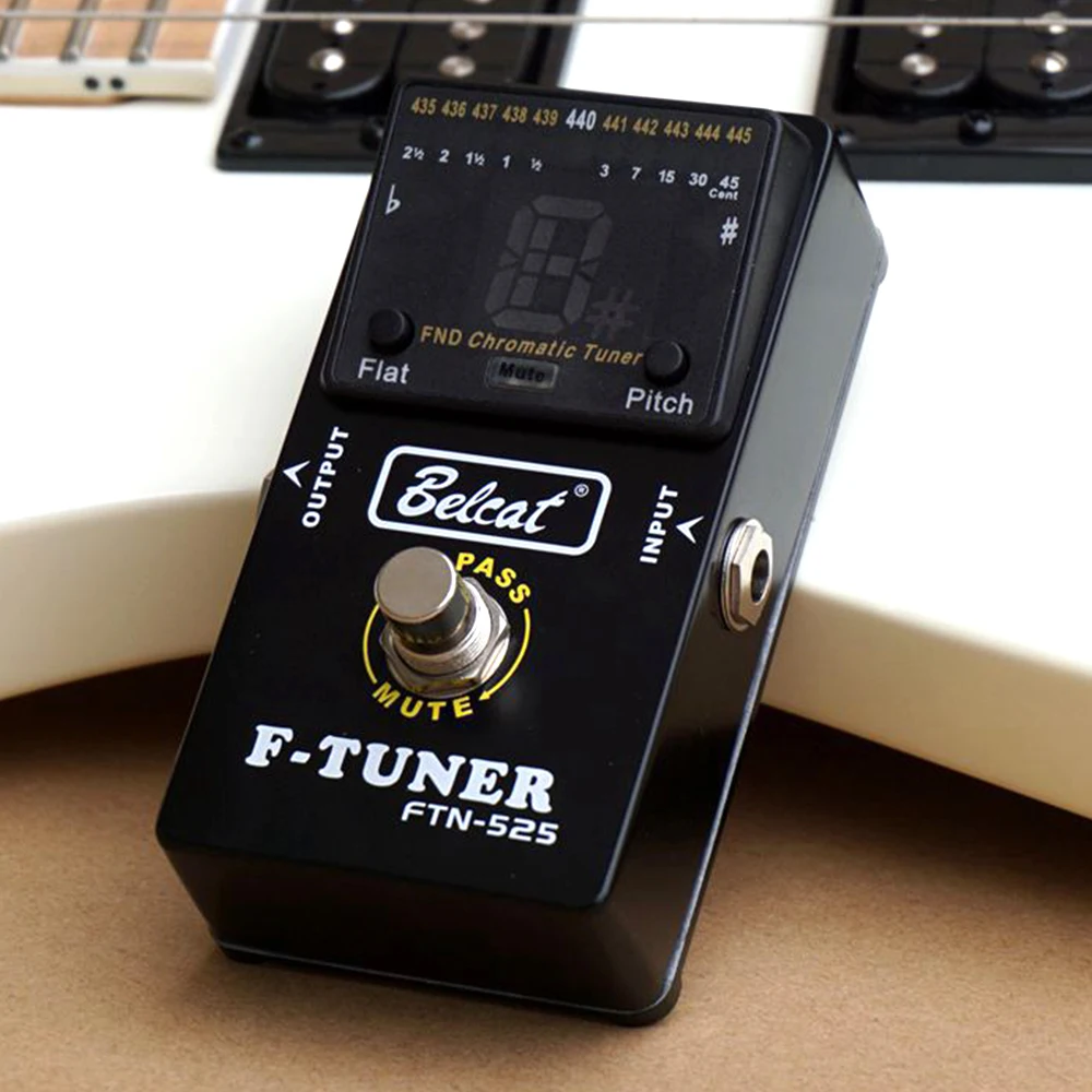 Belcat F TUNER гитарный эффект педаль тюнер Stompbox для электрогитары бас FND светодиодный