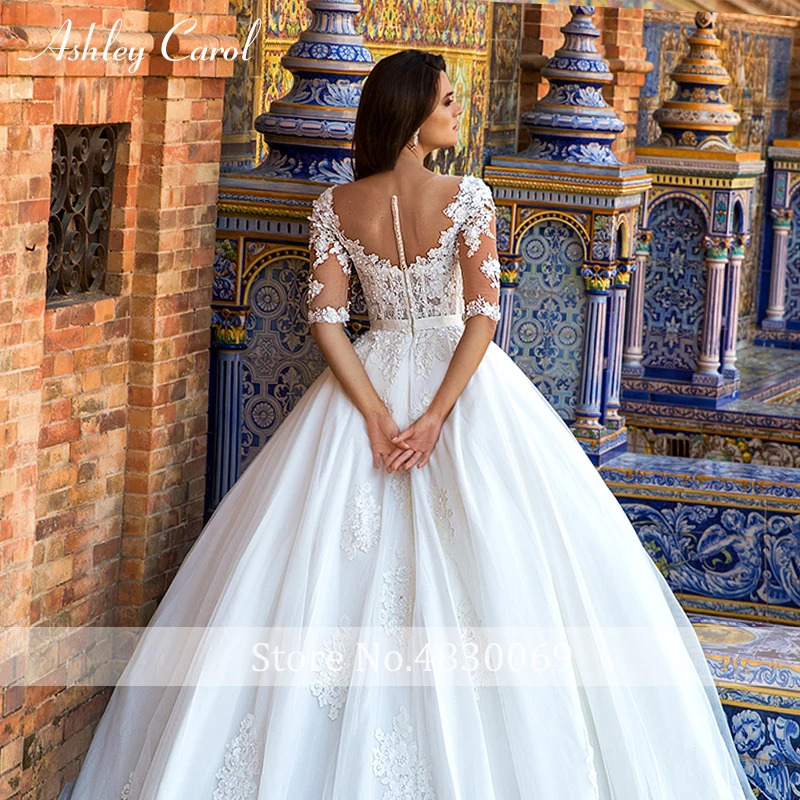 Ashley Carol/кружевное свадебное платье принцессы, бальное платье, сексуальное, vestido novia, элегантное винтажное свадебное платье ручной работы, vestido de noiva