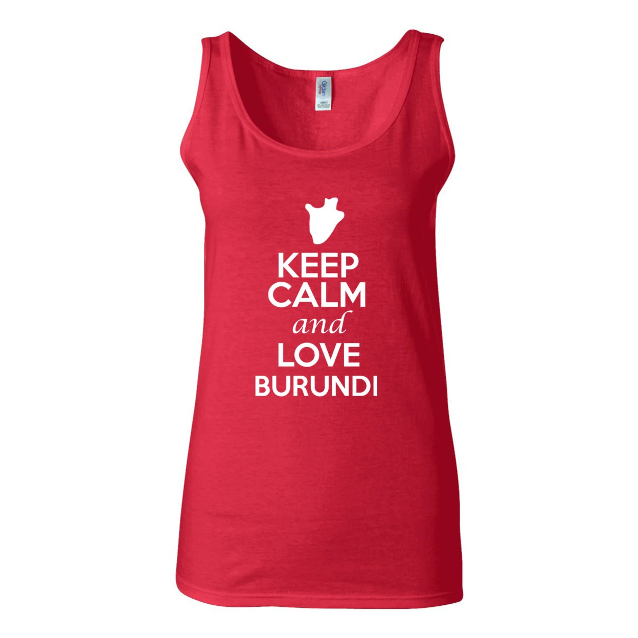 Новый патриотический Топ без рукавов с надписью Keep Calm And Love Burundi Country 1252|Футболки| |