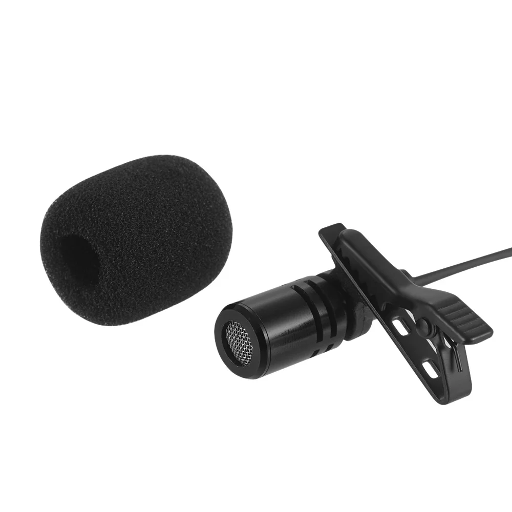 Mini Clip-on Lapel Lavalier Condenser Microphone with 3.5mm Headphone Output Jack for iPhone iPad Android Smartphone PC | Электроника