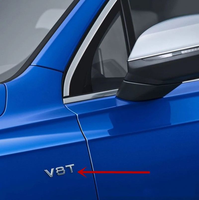 V6T V8T V10 V12 глянцевая черная буква номер эмблема автостайлинг брызговик боковой