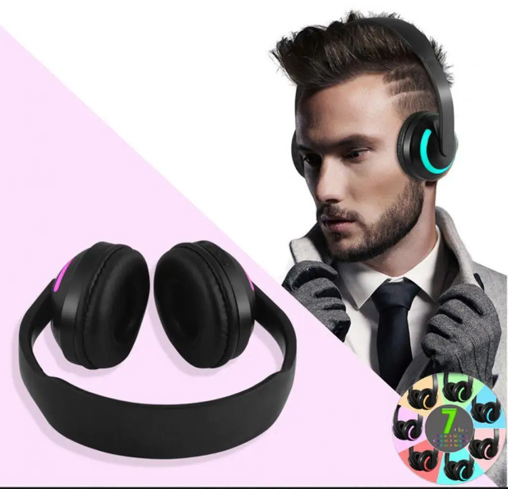 Кролик Игровые наушники светящиеся Bluetooth носки с ушками и изображением котика