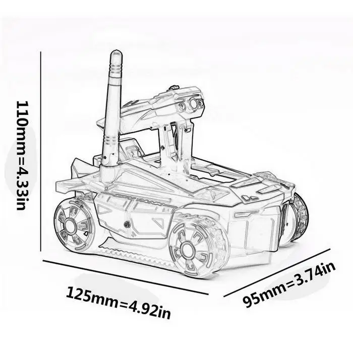 Wi Fi RC Танк с HD камерой телефона Повседневный пульт дистанционного управления