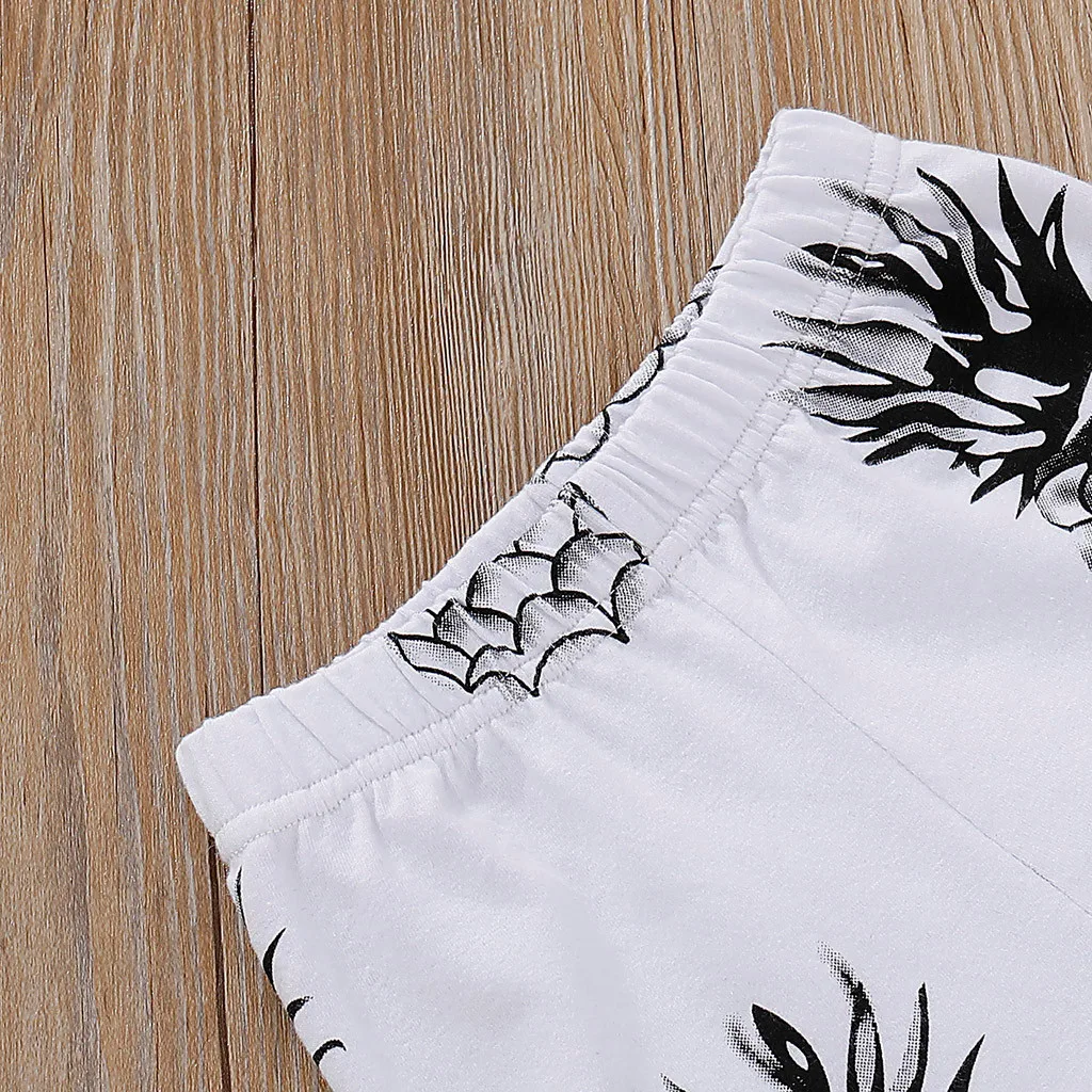 Комплект одежды для новорожденных девочек и мальчиков из 2 предметов футболка с