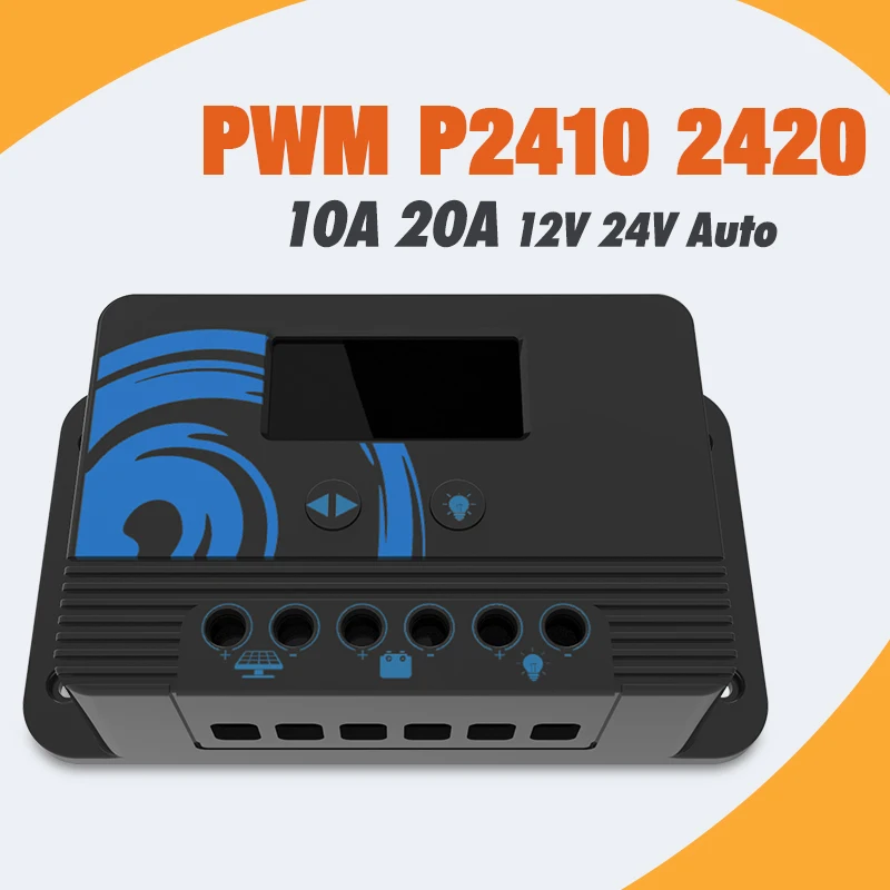 2019 Новый 10A 20A Солнечный Контроллер заряда 12 V/24 V режимы авто PWM 5V Выход панели