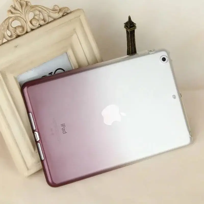 Градиентный Прозрачный чехол для iPad Air 2 ярких цветов прозрачный силиконовый