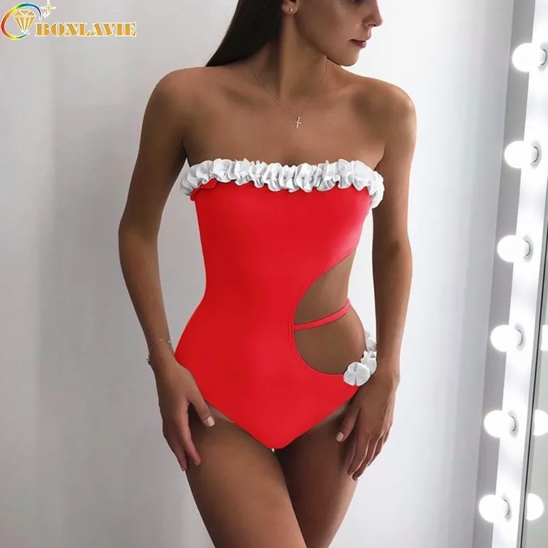 2019 летнее пляжное бикини белый кружевной цельный купальник сексуальные ажурные