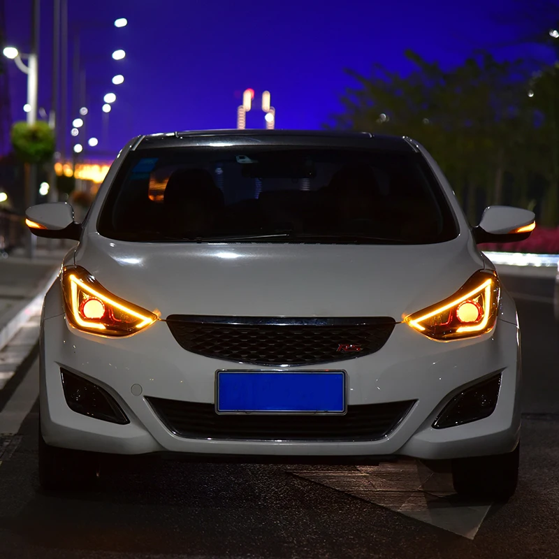 Головной светильник в сборе для Hyundai Elantra 2012 2016 светодиодный Противотуманные фары