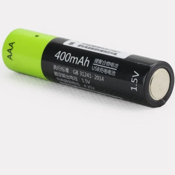 ZNTER 4 шт. S17 1 5 в 400 мач USB аккумуляторная батарея AAA Lipo Micro 10 мм * 45 мм|Перезаряжаемые