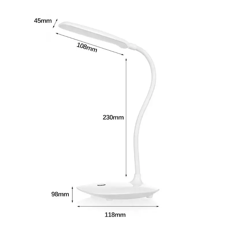 

LED Desk Reading Lamp USB Powered Charging Study Foldable Bendable Home Office Table Eye Protection Light Bedroom Study Lamp