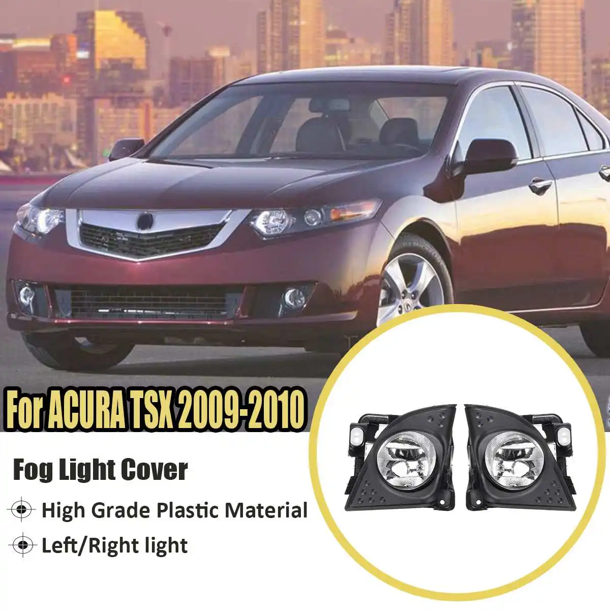 Левый и правый противотуманный светильник крышка для HONDA Для ACURA TSX 2009 2010
