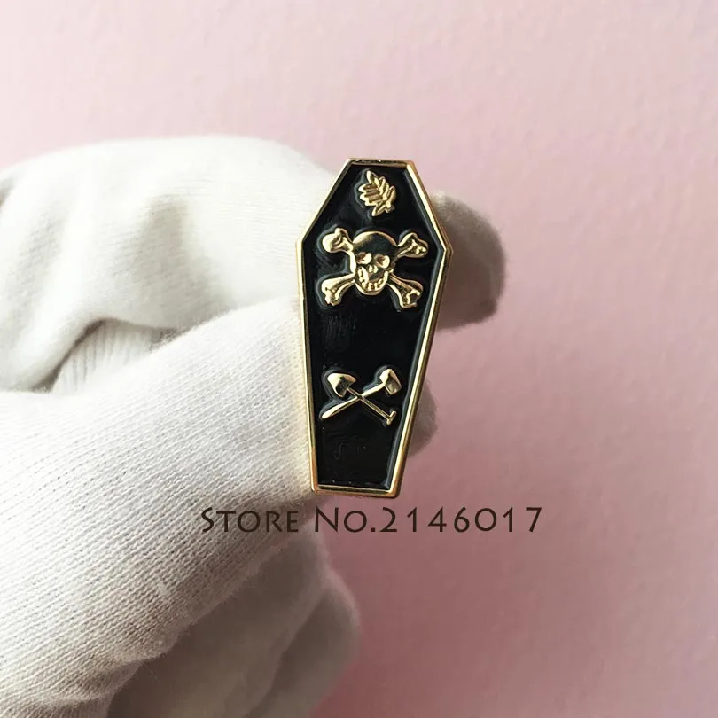 Эмалированная металлическая брошь в виде листьев акаша акации