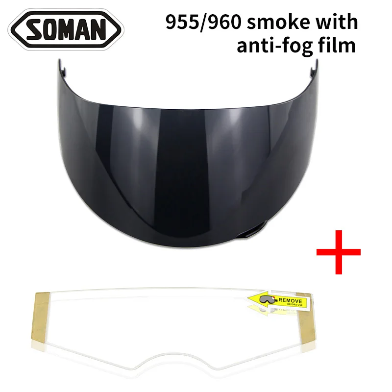 Soman мотоциклетный шлем 955/960 casco козырек с противотуманной пленкой capacetes Запчасти и