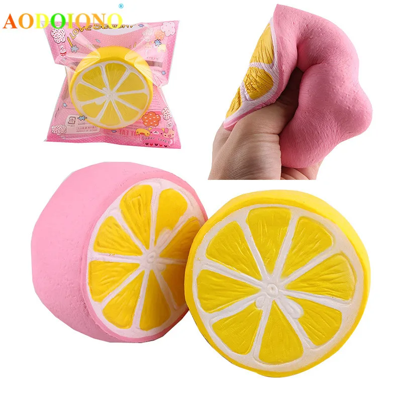 12 см лимон Squishy фрукты Jumbo медленный рост Squishies Ароматические Подвески Kawaii Squeeze