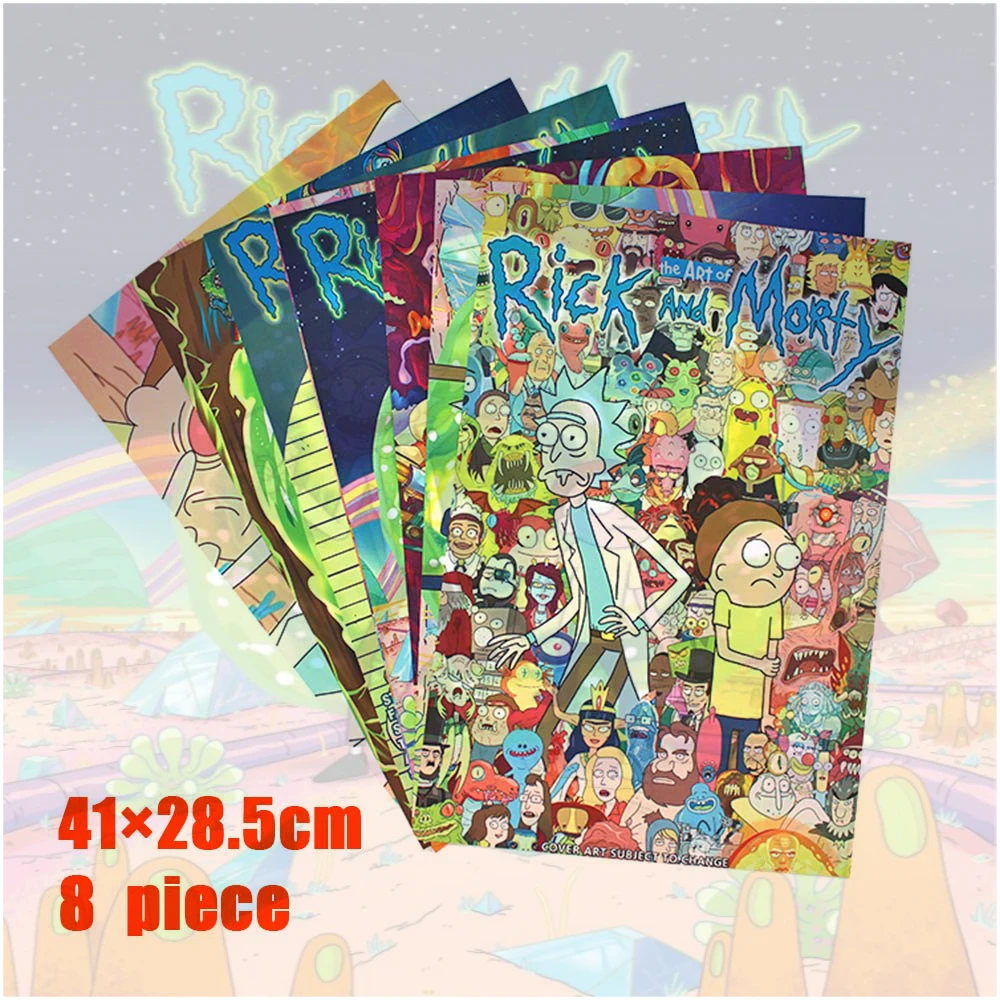 Giancomic 8 шт. Рик плакаты высокого качества для Декор дома DIY элегантная настенная