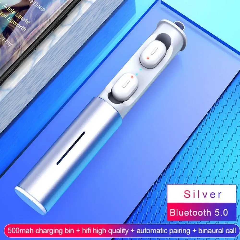 Мини T1 TWS V5.0 Bluetooth наушники 3D настоящие беспроводные стерео с микрофоном