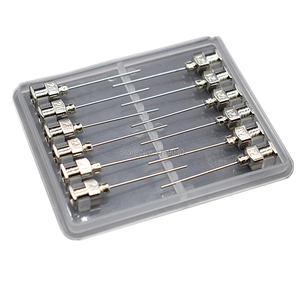 Купи 12pcs Needle Glue Adhesive Dispensing Blunt Tip 21 Gauge Needle Stainless Steel Syringe Needle Tip Set with Plastic Storage Case за 437 рублей в магазине AliExpress