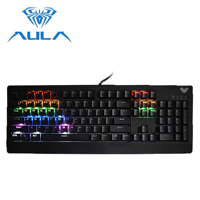 Клавиатура игровая Проводная с RGB светодиодный подсветкой и защитой от фиктивных