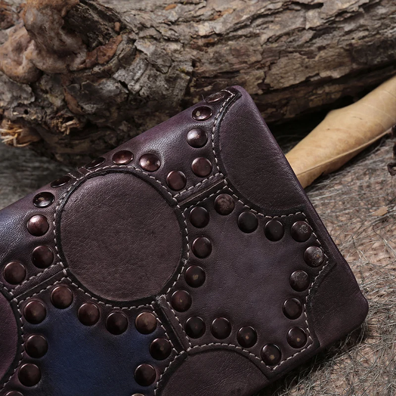 Brand Women Luxury Genuine Cowhide Leather Clutch Bag Rivet Casual Female Big Capacity Cow Long Wallet Bolsas Ladies | Багаж и сумки