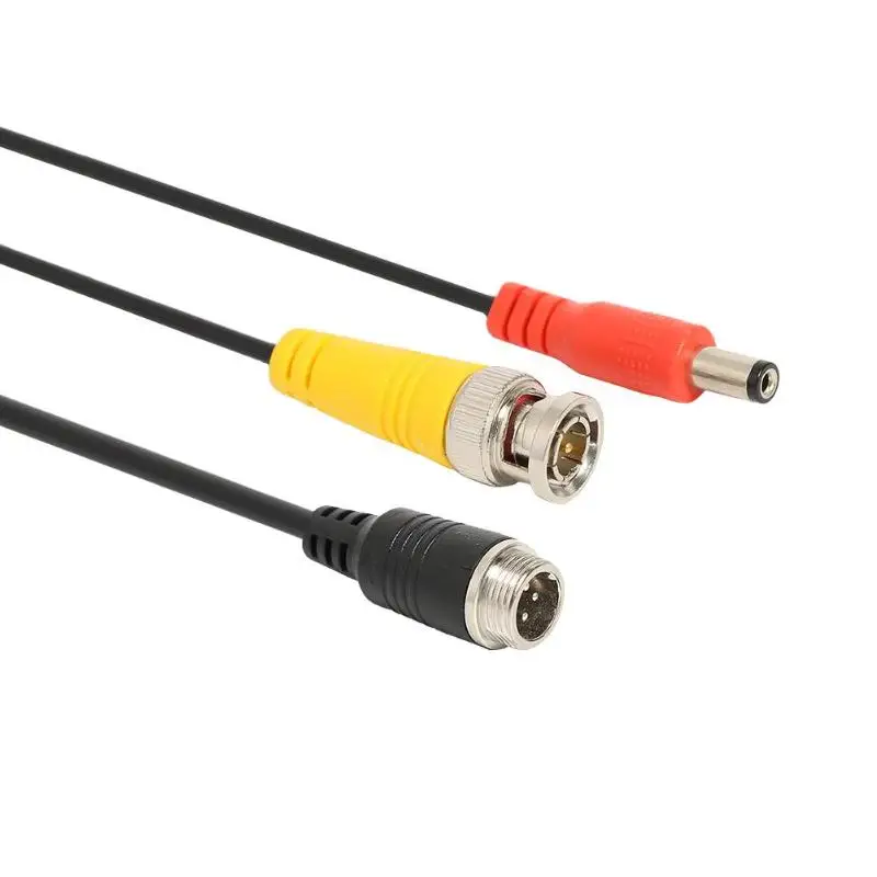 4Pin 2 в 1 авиационная голова к BNC + DC Мужской Видео разъем кабель адаптера AV Передача