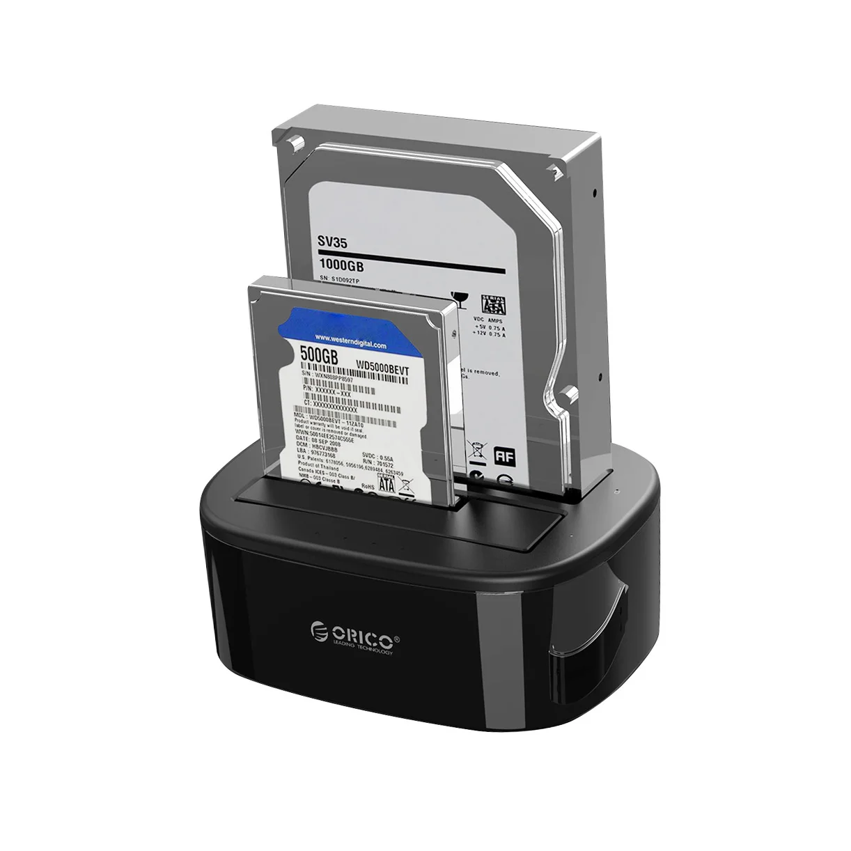 Док станция Orico 6228US3 с USB 3 0 на SATA док двумя разъемами для 2 5/3 5 дюйма HDD SSD чехол