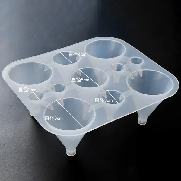 2 шт. конический пирамиды с украшением в виде кристаллов силиконовой смолевой