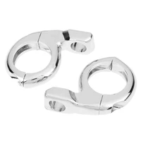 2pcslot 10mm8mm motorcycle motorbike handlebar mirror turn signal adapter clamps chrome plated for atv dirt bike accessories