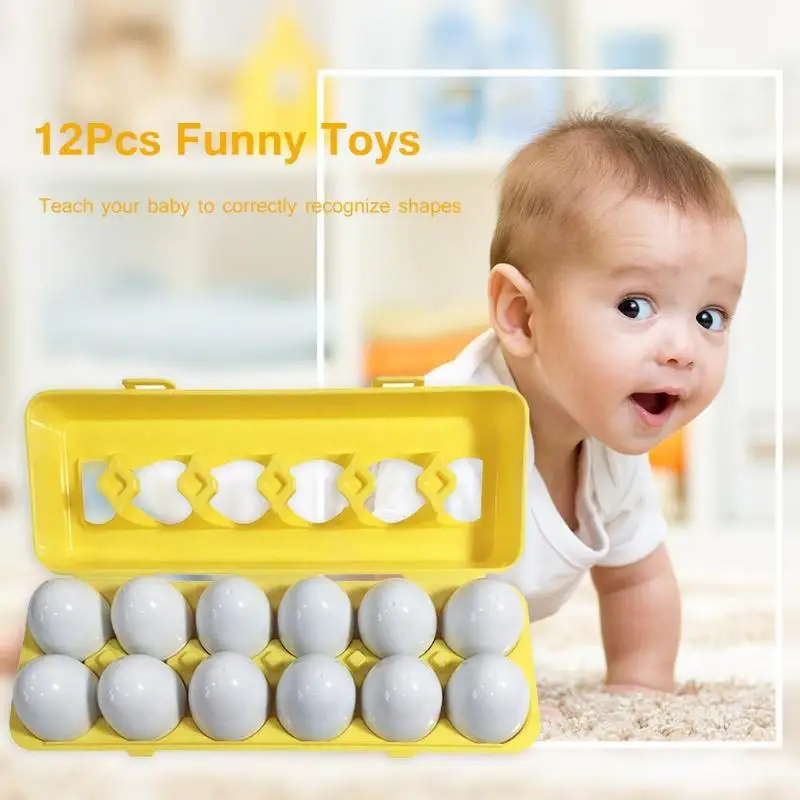 

1 Set Funny Egg Color Number Shape Matching Toy Eggs Set Toddler Toys Kids Color Digital Cognitive Toys Intelligent Egg Gifts