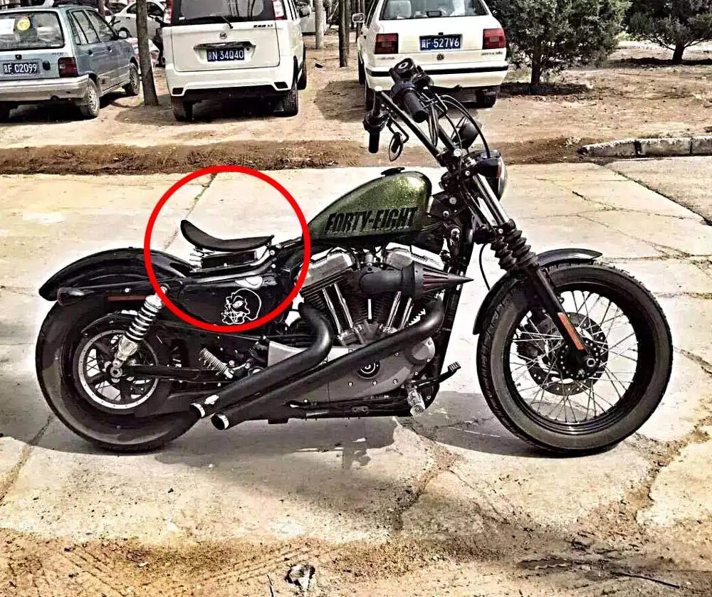 Мотоциклетное сиденье для водителя в алмазном стиле с пружиной Harley Chopper Bobber Custom