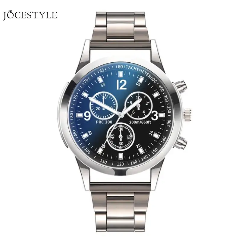 

Luxury Men Watches Fashion Men's Casual Quartz Steel Strap Watch Analog Wrist Watch Male Clock Large Round Dial Wristwatch