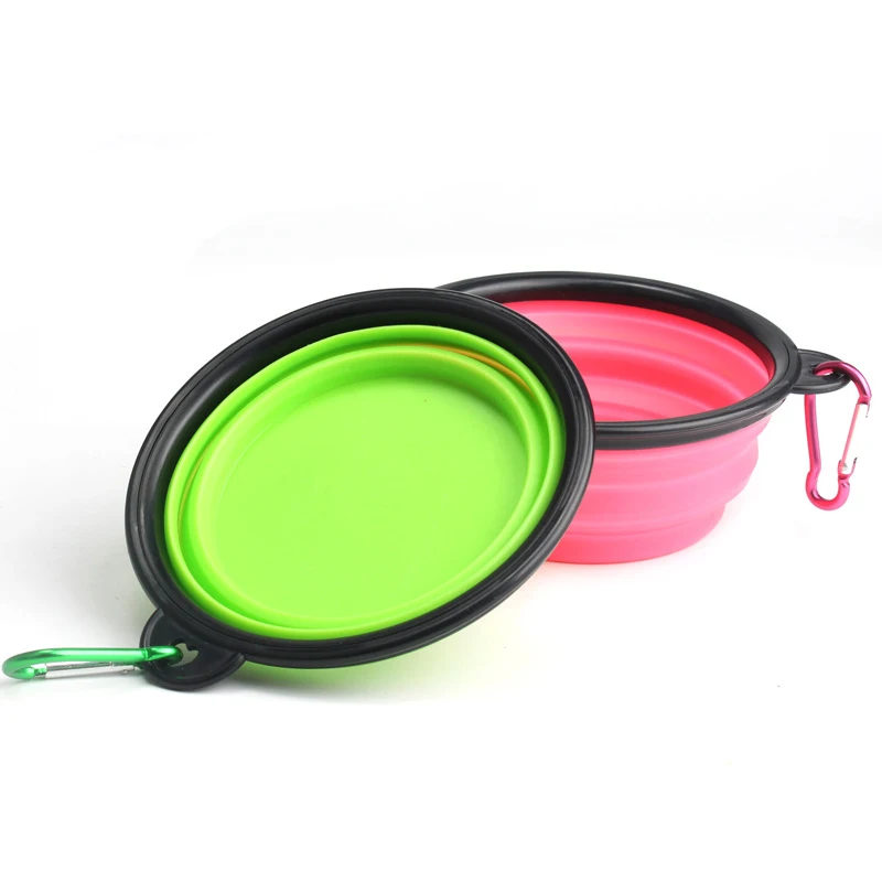 1 шт Дорожная собачья миска портативная уличная дорожная миска для собак силиконовая складная миска пищевая Питьевая Вода Чаша для продуктов 28